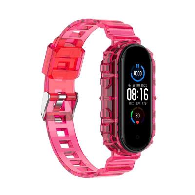 China Sports Jelly Transparent Clear Soft Silicone Rubber Replacement Strap Clear Watch Band For Xiaomi MI Band 4/3 for sale