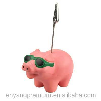 China Polyurethane Polyurethane Note Holder Pig Sunglasses Stress Ball Type Antistress Promotion Toy Gift for sale