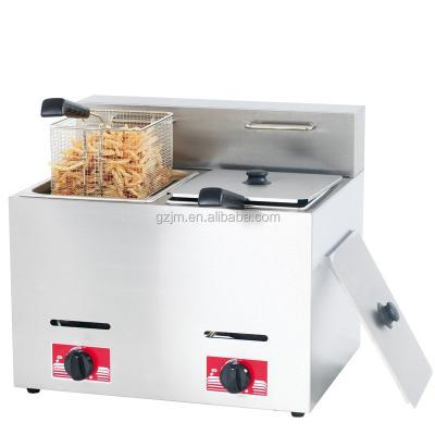 China Hot Sale Hotels Commercial Double Tank Gas Deep Fryer for sale