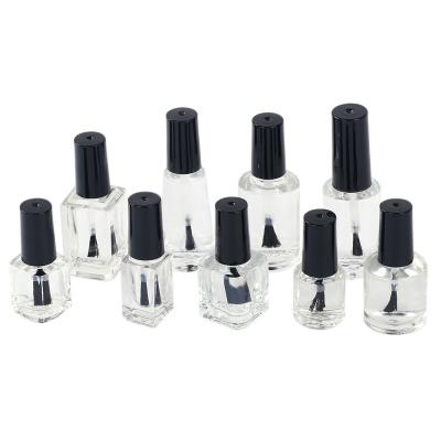 China YouCheng 4ml 5ml 10ml 12ml 15ml Style Nail Polish Empty Contracted Different Shaped Glass Bottle With Brush for sale