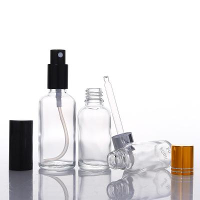 China Empty Frosted Cosmetic Essential Oil Bottle 5ml 10ml 15ml 20ml 30ml 50ml 100ml Glass Bottle With Spray for sale