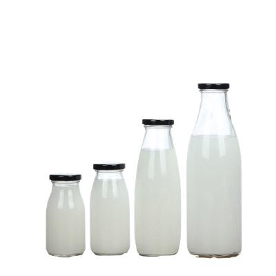 China Wholesale 200ml 250ml 500ml 1000ml Eco-friendly / High Quality Fresh Milk Glass Bottles Glass Fresh Yogurt Bottle for sale