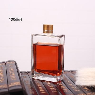 China Hot Sale Square Vodka Whiskey Brandy Wine Glass Bottle YouCheng Small Beverage Bottle 30ml 50ml 100ml for sale