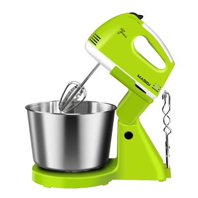 China 2L Speed ​​2L Stainless Steel Cooking Mixer Bowl 7 Dough Holder Electric Food Ejector Button Beater 180W with Beater Dough Hook Beater for sale