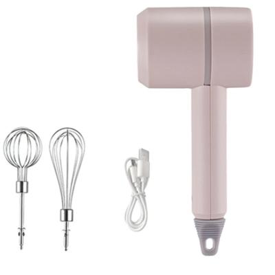 China Electric Egg Beater Sale 3 Button Ejector Ejector Mini Speed ​​Egg Beater Head Portable Plastic Cordless Rechargeable Automatic Egg Mixer for sale