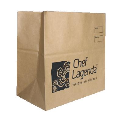 China Recycled Materials Recycled Width Black White Brown Kraft Paper Bag For Cake Box , Large Size Square Pizza Flowers Paper Carry Bag for sale