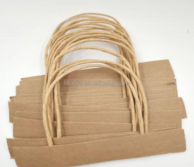 China 2021 Recycled Materials Custom Flat Paper Handles Brown Deli Fast Food Kraft Paper Bag For Restaurant Packaging for sale