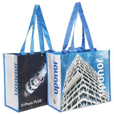 China CMYK Handled Printing RPET Laminated Custom Eco Friendly Nonwoven Shopping Bag for sale