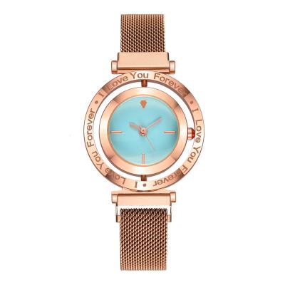 China Fashion hot women's non-specific magnetic watches rotate magnet main buckle clock quartz ladies girls gift casual wristwatches FW028 for sale