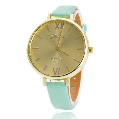 China Water Resistant China 2019 Fashion Gold Dial Geneva Quartz Watch Thin Leather Smart Women Casual Watches GW052 for sale