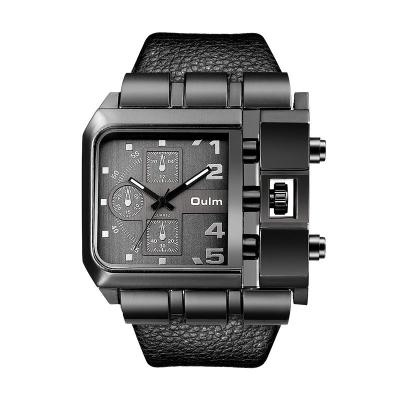 China Water Resistant Oulm 3364 Brand Casual Square Luxury Male Clock Large Quartz Dial Men Watch Watch Man for sale