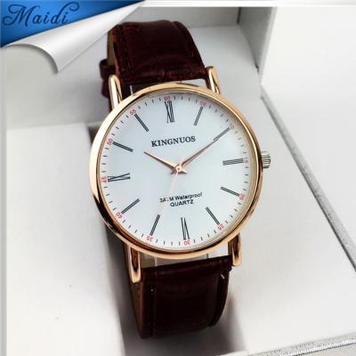 China 2018 Water Resistant Brand Rose Gold Luxury Men Leather Watch Relogio Masculino MW-52 Quartz Leather Watch for sale