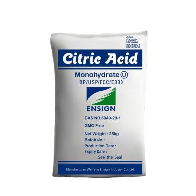 China citric acid monohydrate and additive citric acid monohydrate /anhydrous flag food grade monohydrate for sale