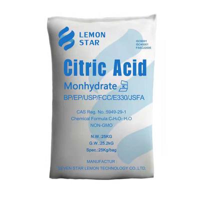 China Factory Direct Sales Flavoring Food Grade Citric Acid Monohydrate Citric Acid Powder Anhydrous Monohydrate for sale