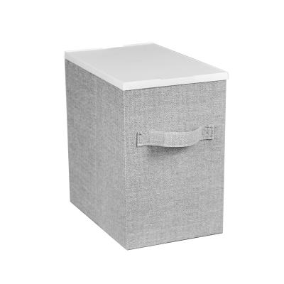 China Custom Foldable Box Washable Stackable Widely Used Washable With Lid Tissue Storage Box With Handle for sale