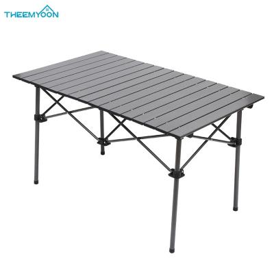 China 3ft Outdoor Rectangle Metal Easy Carry Aluminum Portable Folding Camping Picnic Table For Beach Camp for sale