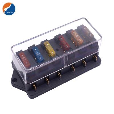 China Boat Wholesale Multiway Fuse Box Block 32V 4 6 8 10 12 Way Auto Fuse Holder For Standard Blade Fuse for sale