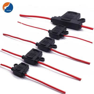 China LOW VOLTAGE Wire Fuse Holder Maxi Blade 40A 80A Black Red Normal Waterproof Auto Middle Mini For Car ATO Fuse Holder Fuse Box for sale