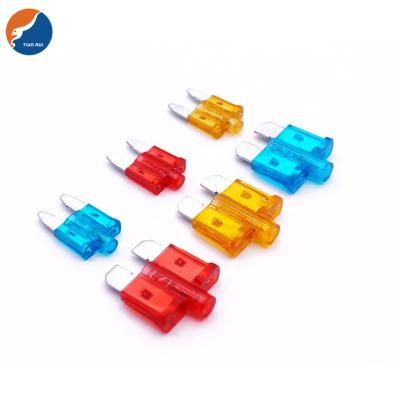 China LOW VOLTAGE 5A 10A 15A 20A 30A 35A 40A Medium Led Fuse Automotive Automotive Car Mini Auto Fuse With Light Car Blade Fuse for sale