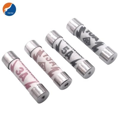 China LOW VOLTAGE BS1362 UK Fuse Socket Top English UK BS1362 Fuse Ceramic Fuse 1A 3A 5A 7A 10A 13A 250V 6*25mm 6x25mm for sale