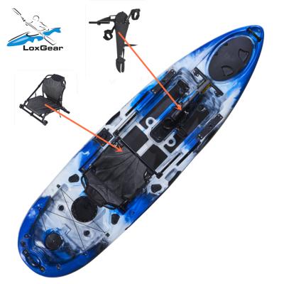 China Fishing kayak traveling kayak LSF wholesale10ft foot pedal kayak with seat and fishing accessories for sale