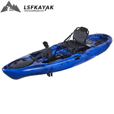 China LLDPE LSF Single Seat One Person 10FT Foot Pedal Drive LLDPE Fishing Plastic Kayak for sale