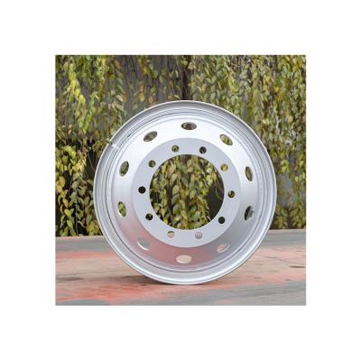 China Wholesale Superior Quality Heavy Duty Truck Manufacturer Wholesale Superior Quality Pipe Shaped Steel Wheel Silver Rims for sale