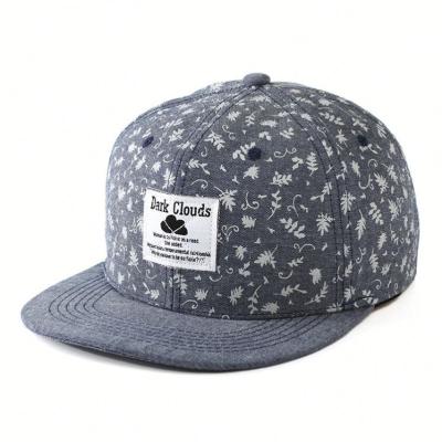 China COMMON flat cap hip hop print fashion men and women casual outdoor shopping baseball cap for sale