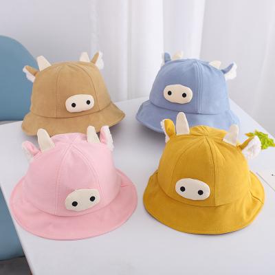 China Children's animal fisherman baby winter hat autumn winter hat children's treasure image cartoon pig bucket hat for sale