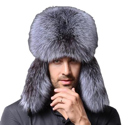 China breathable & Factory Wholesale New Hot Selling Fox Fur ARMY HAT Protective Thickened Cold Winter Warm Keep Warm Hats For Men for sale