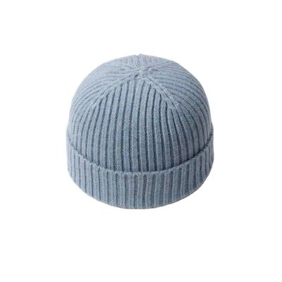 China COMMON Unisex Beanie Ribbed Cuffed 30% Wool Cashmere Fisherman Hat Men Trawler Knit Hat Winter Outdoor Warm Hats for sale