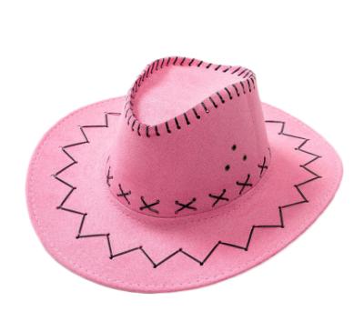 China Hot wholesale cheap suede cowboy hats china pink cowboy hats pink image new product sale pink cowboy hats for sale