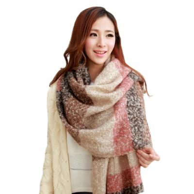 China Factory New Cozy Scarf Cashmere Acrylic Tassel Colored Fluffy Warm Cozy Women Scarves Soft Smooth Shawls for sale