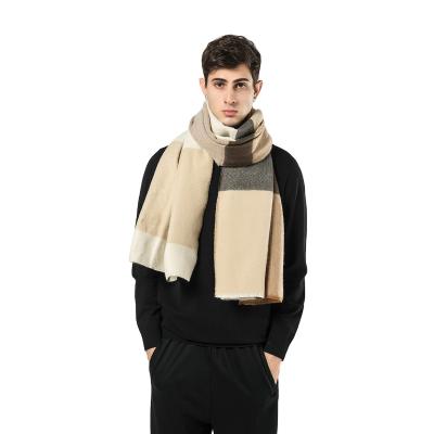 China Factory New Design Warm Feeling Scarves Shawls Mens Womens Cashmere Scarf Wholesale Luxury Soft Smooth Lattice Neck Long for sale