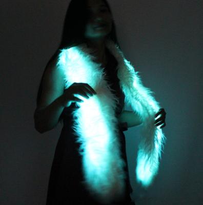 China LED Scarf Fashion Ladies Fur Party Scarves Shining Flashing Adjustable Shawl Others Scarves for sale