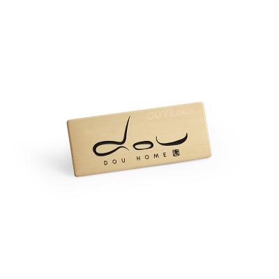 China Global High Quality Factory Direct Sale Customized Metal Brass Logo Name Plate For Furniture for sale