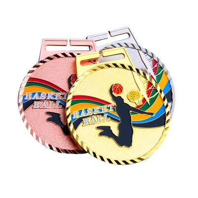 China Custom High Quality Basketball Weightlifting Running Football Marathon Europe Manufacturer 3D Metal Sports Skating Gold Medal for sale