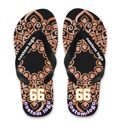 China New Fashion Trend Men's Hot Sale Wholesale Flip Flops Unisex Slippers Summer Beach Flip Flops Printer Can Be Customized Logo for sale