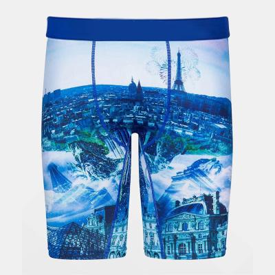 China Moq Breathable Custom Small Boxer Briefs Logo Sublimation Print Men Underwear Shorts Polyester Wholesale Supplier for sale