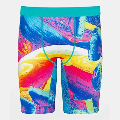 China Breathable Custom Elastic Band for Men's Briefs and Boxer Sublimation Camouflage Print Teen Underwear Shorts Polyester Boxer Briefs for sale