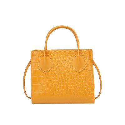 China Fashion Wholesale Korean Style Women's Bag Fashion PU Crocodile Shoulder Messenger Handbag Small Square Bag For Girls for sale