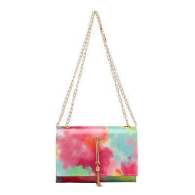 China Colorful 2021 Fashion Korean Women's Bag Colorful Cloud  Single Shoulder Messenger Bag Mobile Phone Small Square Handbag Mini Bag for sale