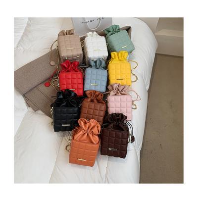 China Vintage Top Quality Colorful Mini Purses Designer Small Square Bucket Bags Luxury Fashion Shoulder Bags For Women for sale