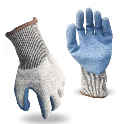 China Factory Glass Cut Resistant Gloves Level 5 Pads Latex Coated for sale