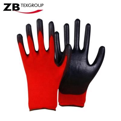 China Comfortable / Sofety CE 4131 Polyester Knit White Color PU Coated Palm Fit Work Gloves Working Hand Gloves for sale