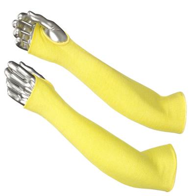 China Individual Packing / Delivery Aramid Chat Proof Weld Security Level 5 Knitted Heat Resistant Anti Severed Arms Cut Resistant Sleeves for sale