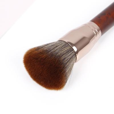 China Fan Sweep Wooden Handle Makeup Brush Hot Selling Single Face Powder Blush Universal Repair Brush Set Beauty Tools Factory Wholesale for sale