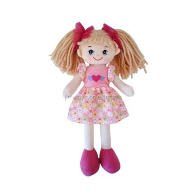 China Plush Rag Dolls For Girl JM9053 Soft Plush Toy Girl Rag Doll for sale