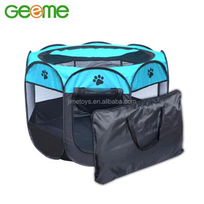 China Amazon Necessities Breathable Hot Selling Portable Folding Oxford Cloth Dog Playpen With 2 Doors for sale