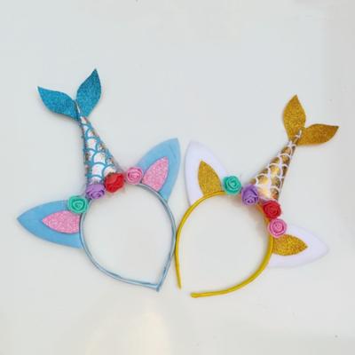 China Small MOQ fast delivery mermaid headband of European and American style for children for sale